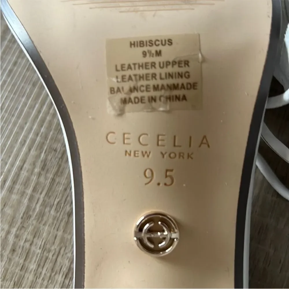 BHLDN Ivory Cecelia NY Hibiscus Heels US 9.5